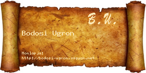 Bodosi Ugron névjegykártya
